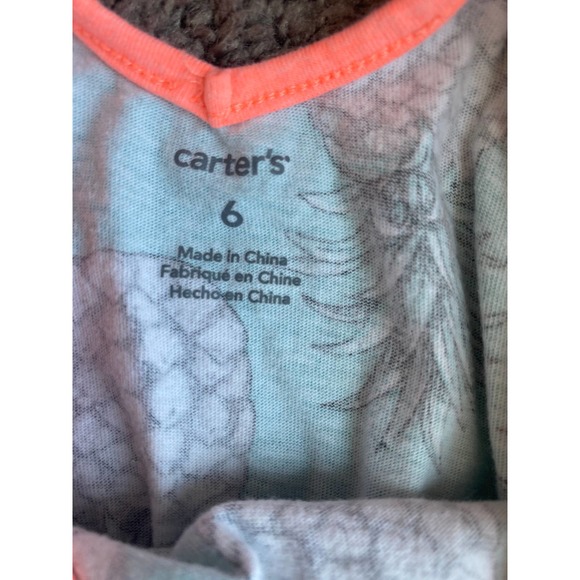 Carter's blue pinapple racerback dress, size 6 - Picture 2 of 4